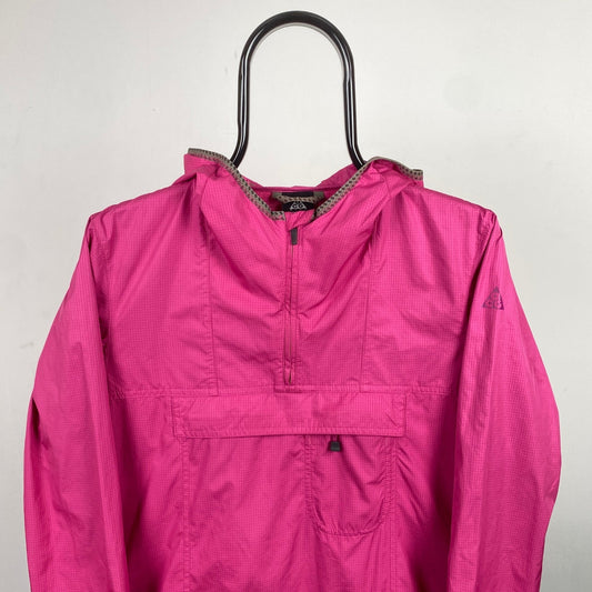 00s Nike ACG Packable Waterproof Coat Jacket Pink Small - Vintage Box