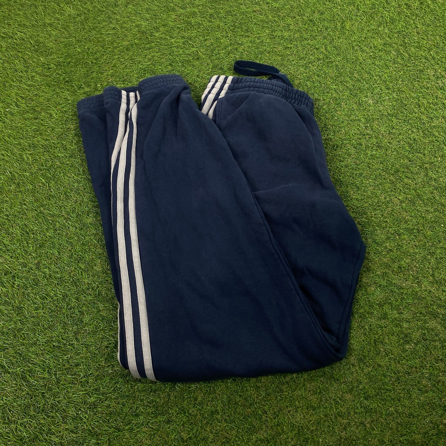 00s Adidas Piping Cotton Joggers Blue Small