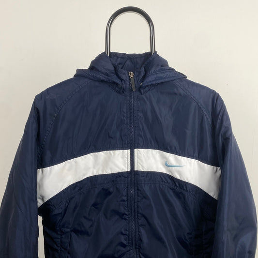 90s Nike Puffer Jacket Blue XS - Vintage Box