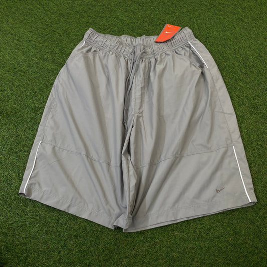 00s Nike Piping Shorts Grey XL - Vintage Box