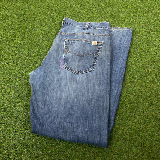 Retro Carhartt Denim Jeans Trousers Joggers Blue XL - Vintage Box