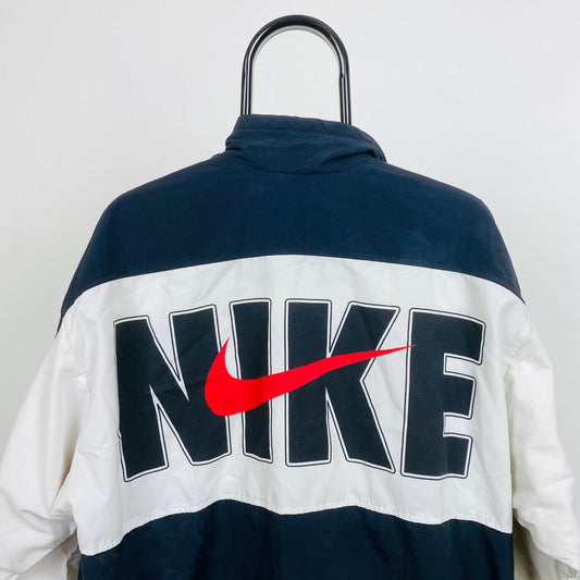 90s Nike Windbreaker Jacket Black Medium - Vintage Box