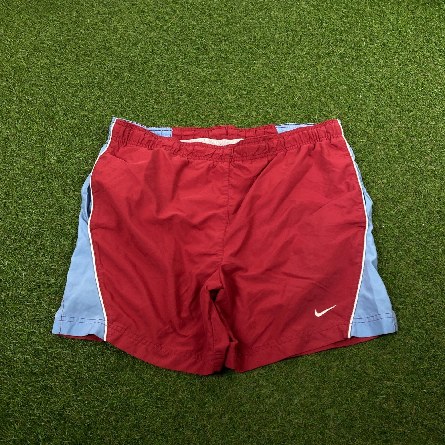 90s Nike Piping Shorts Red Medium - Vintage Box