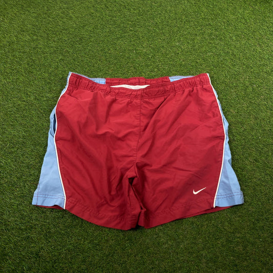 90s Nike Piping Shorts Red Medium - Vintage Box