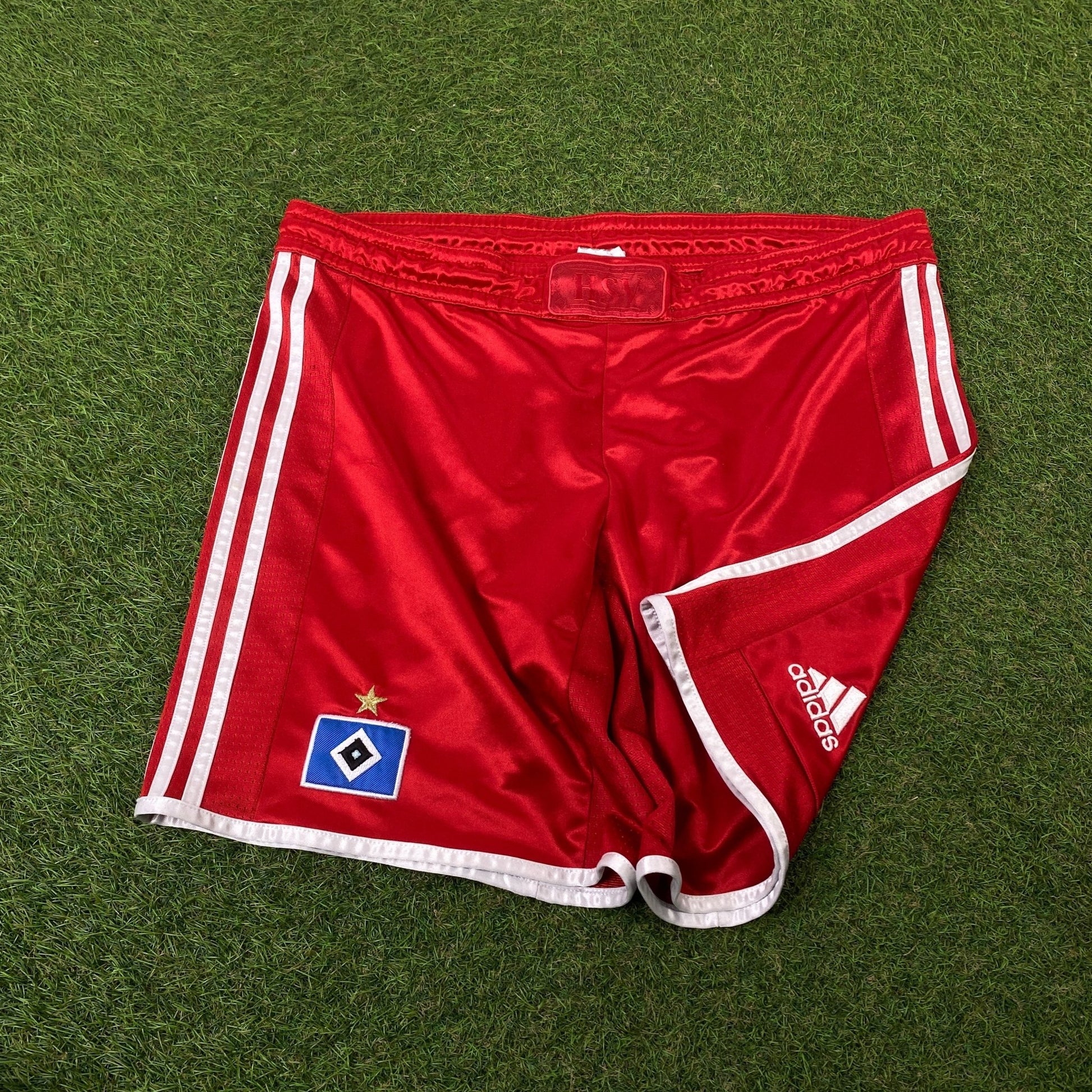 00s Adidas Bayern Munich Football Shorts Red Small - Vintage Box