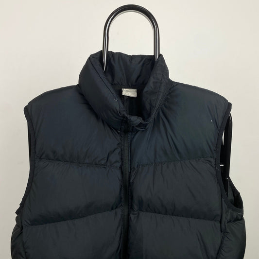 00s Nike Puffer Gilet Jacket Black Medium - Vintage Box
