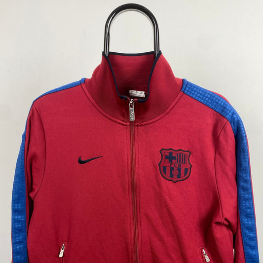 00s Nike Barcelona Track Jacket Red Small - Vintage Box