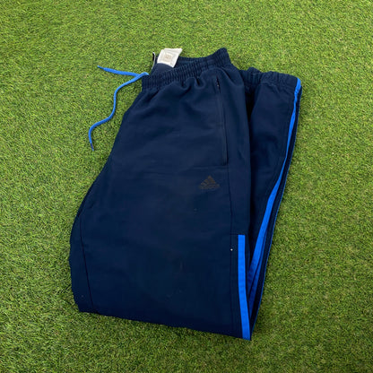 00s Adidas Piping Joggers Blue Medium