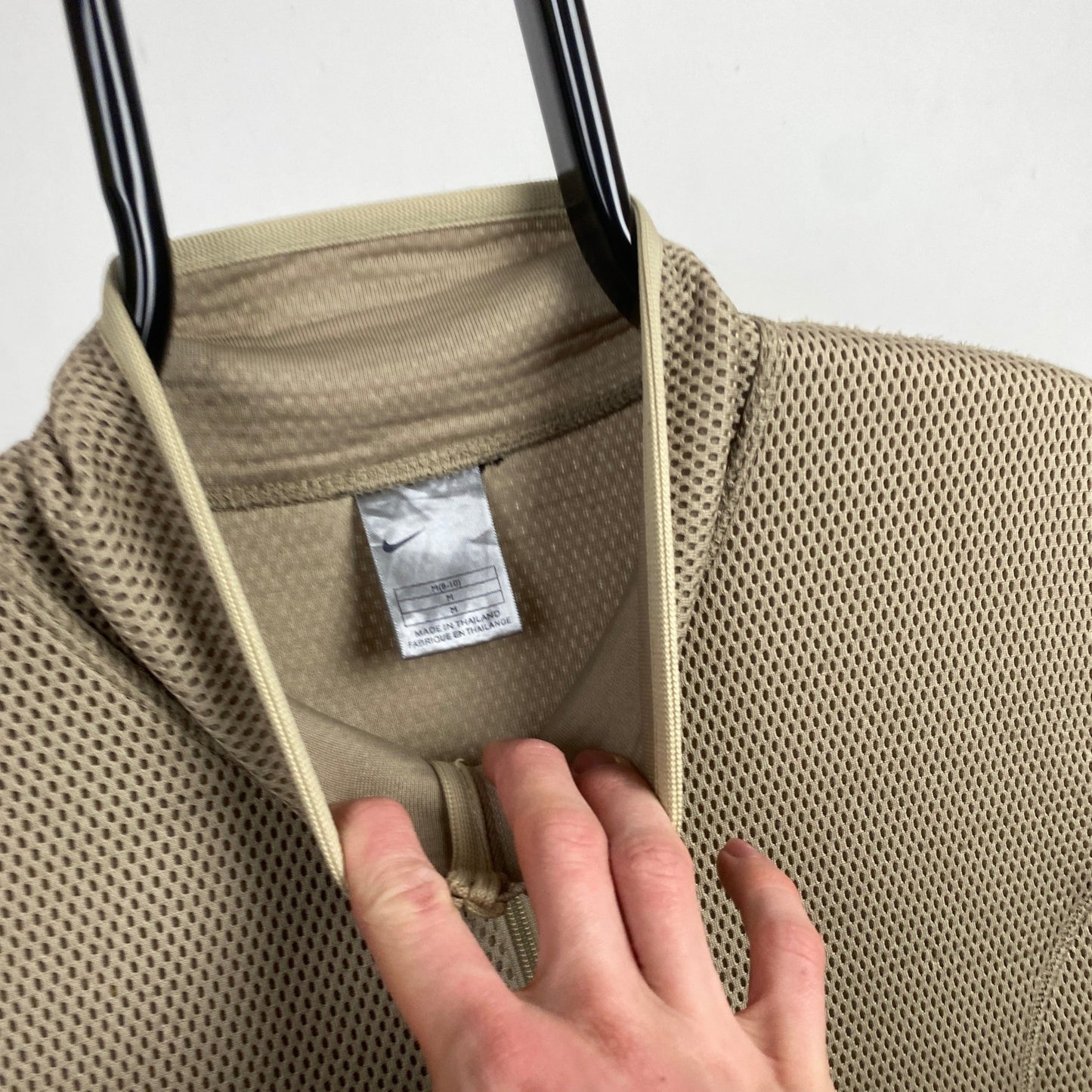 00s Nike Mesh Soft Shell Jacket Brown Medium - Vintage Box