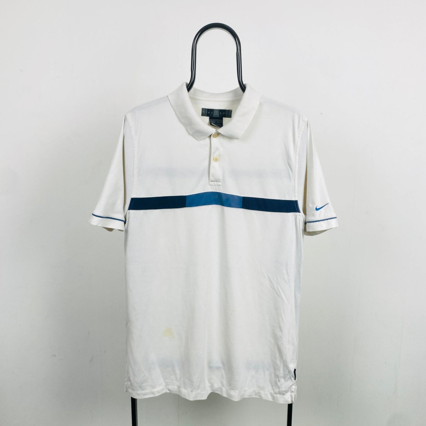 00s Nike Golf Polo Shirt T-Shirt White Medium - Vintage Box