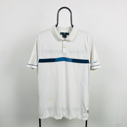 00s Nike Golf Polo Shirt T-Shirt White Medium - Vintage Box