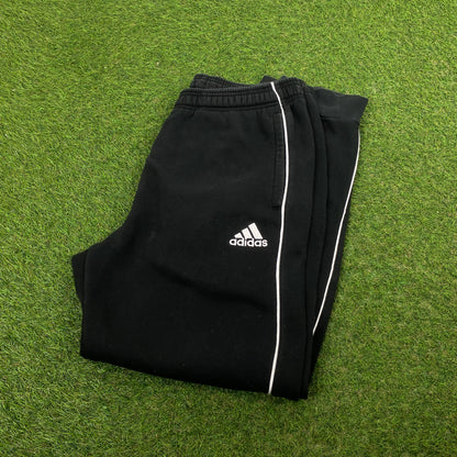 00s Adidas Cotton Piping Joggers Black Large