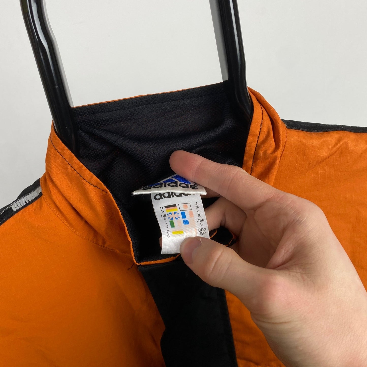 90s Adidas Equipment Windbreaker Jacket Black Small - Vintage Box