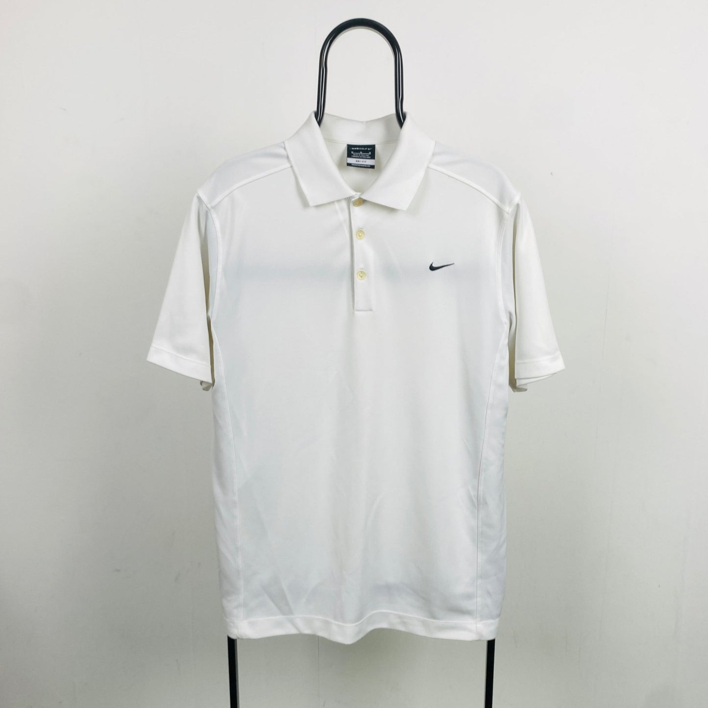 00s Nike Golf Polo Shirt T-Shirt White Medium - Vintage Box