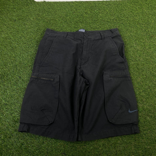 00s Nike Cargo Shorts Blue Medium - Vintage Box