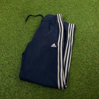 00s Adidas Piping Cotton Joggers Blue Small