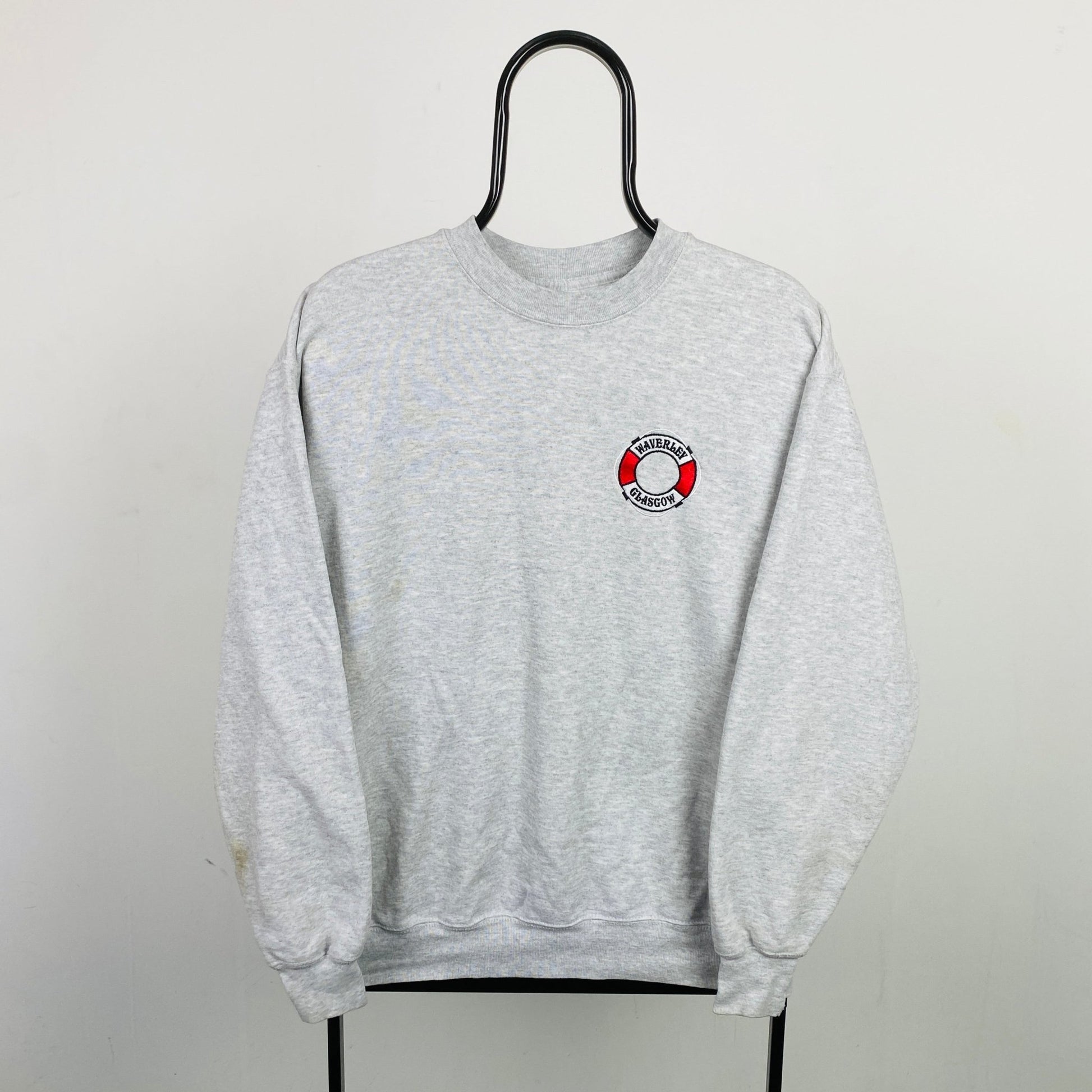 Retro Surf Sweatshirt Grey Medium - Vintage Box