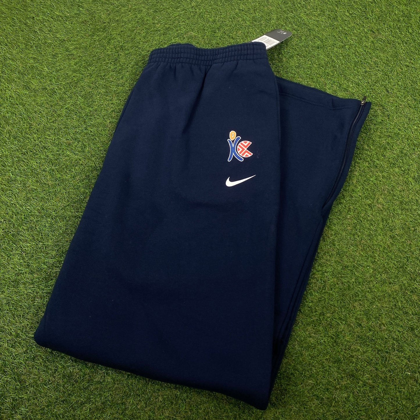 00s Nike Cotton Joggers Blue XXL - Vintage Box