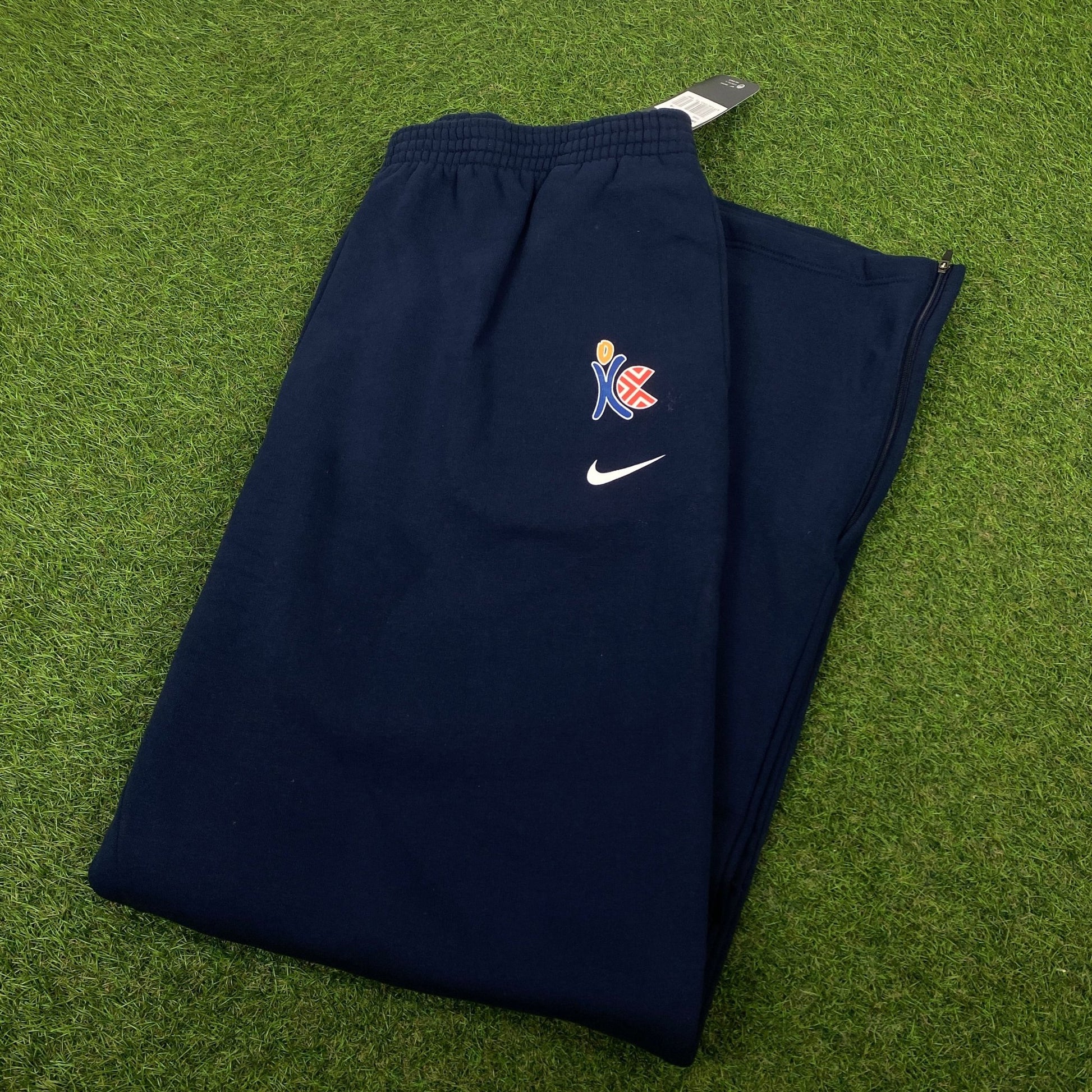 00s Nike Cotton Joggers Blue XXL - Vintage Box