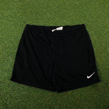 00s Nike Football Shorts Black Small - Vintage Box