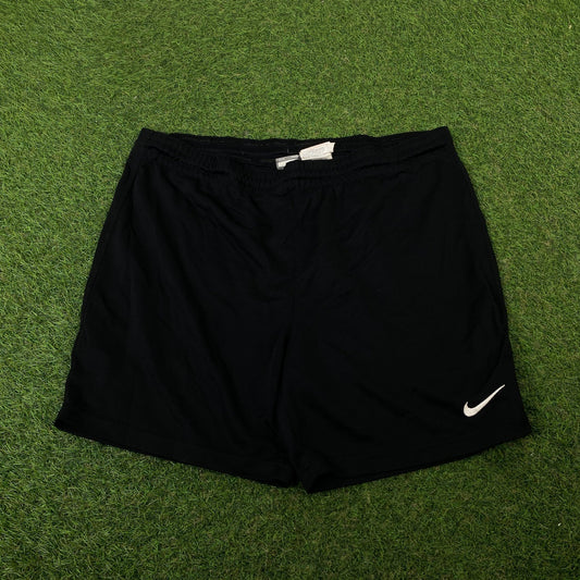 00s Nike Football Shorts Black Small - Vintage Box