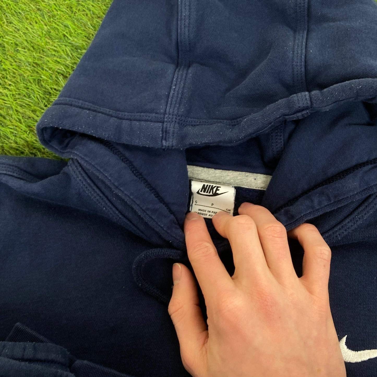 00s Nike Hoodie Sweatshirt + Joggers Set Blue Small