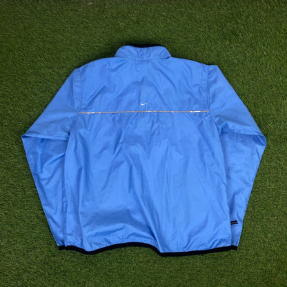 00s Nike Tracksuit Jacket + Joggers Set Blue Large