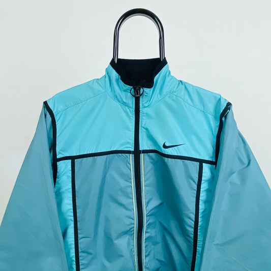 90s Nike Clima - Fit Windbreaker Jacket Blue Medium - Vintage Box