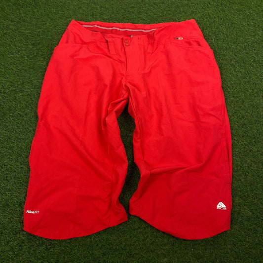 00s Nike ACG Shorts Red XL - Vintage Box