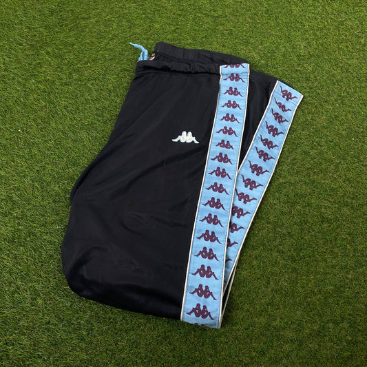 Retro Kappa Piping Joggers Black Medium - Vintage Box