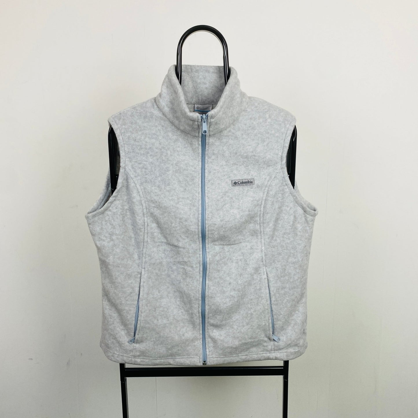 Retro Columbia Fleece Gilet Sweatshirt Grey XL - Vintage Box