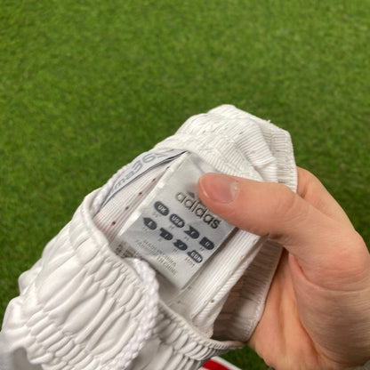 00s Adidas France Football Shorts White Medium - Vintage Box