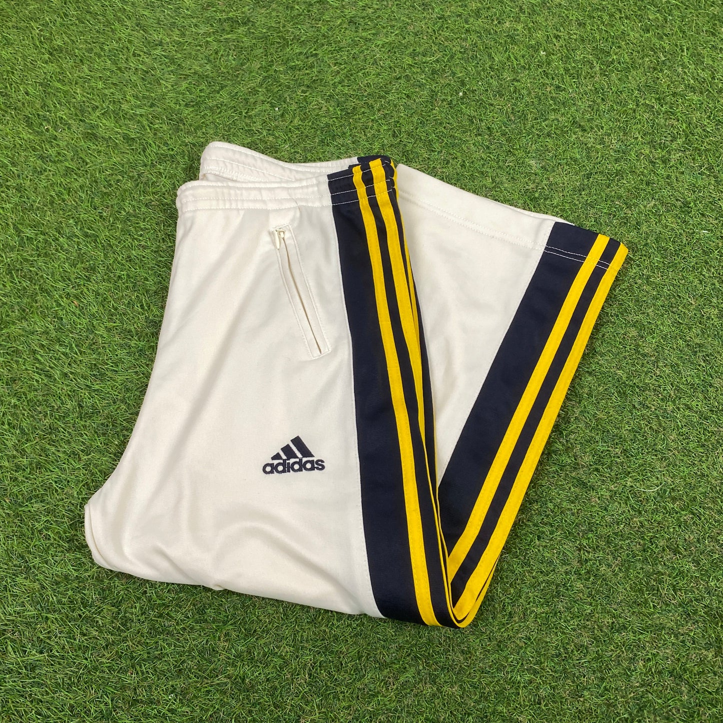 90s Adidas Popper Joggers White XS