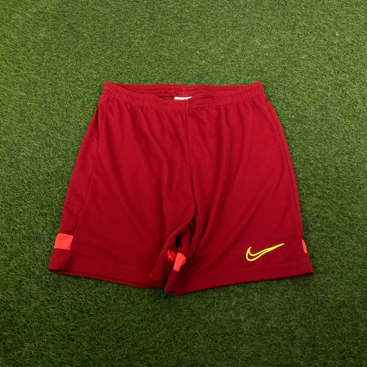 00s Nike Football Shorts Red Small - Vintage Box