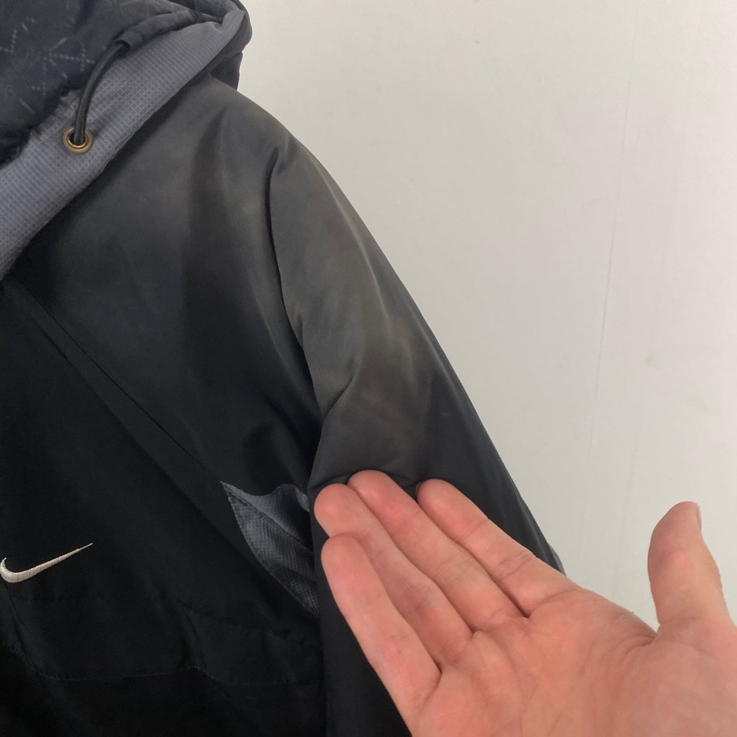 00s Nike Puffer Coat Jacket Black Medium - Vintage Box