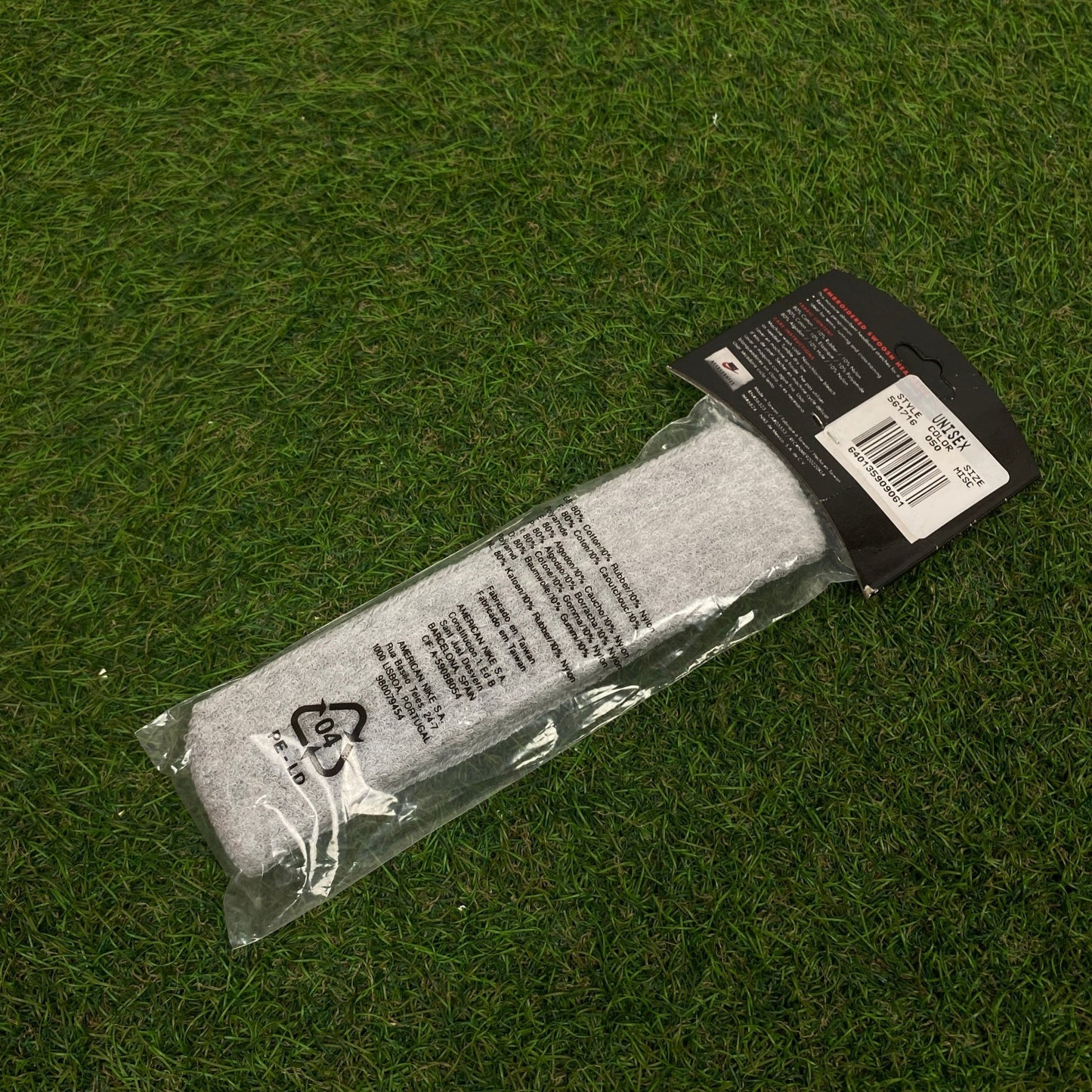 90s Nike Sweatband Headband Hat Grey - Vintage Box