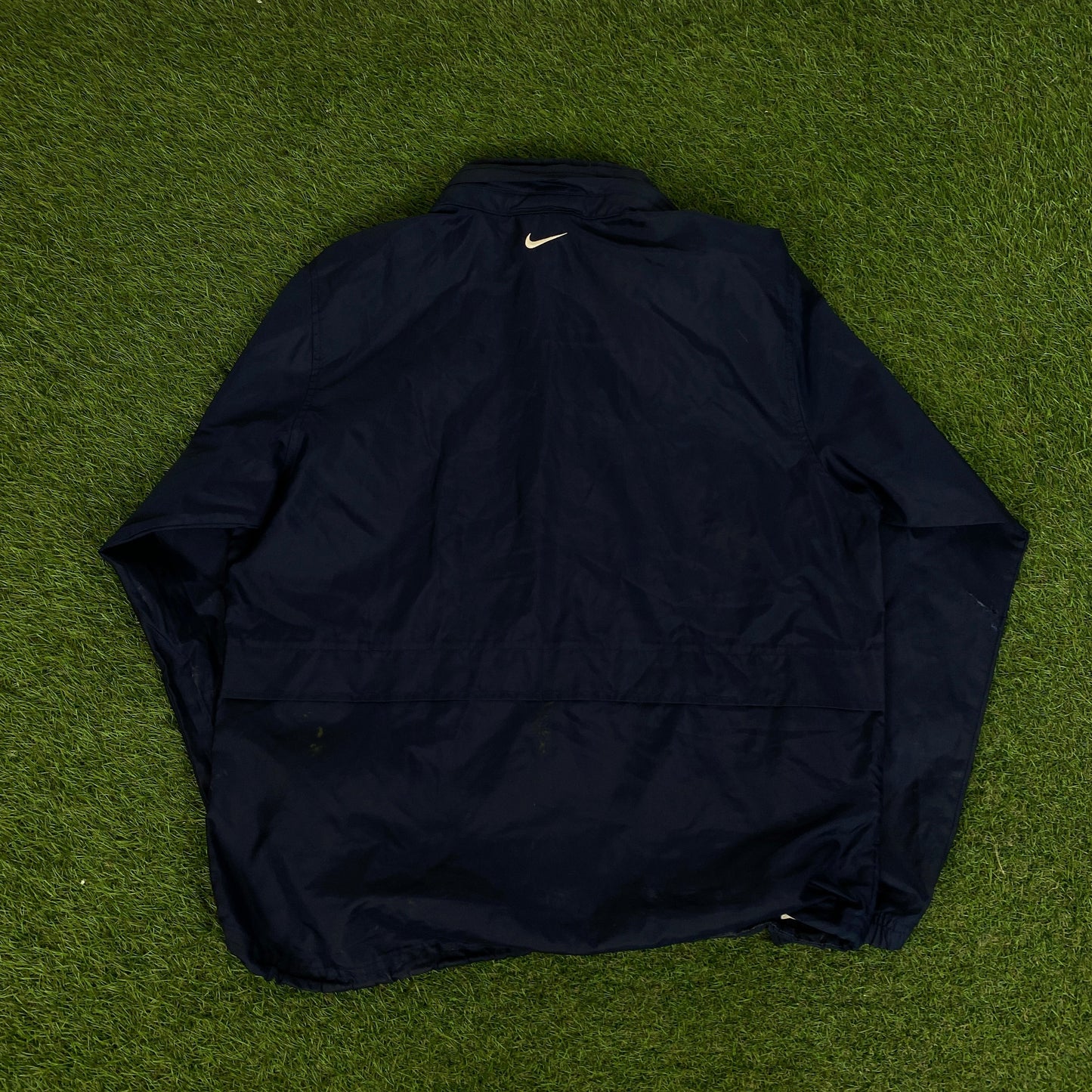 90s Nike Windbreaker Jacket + Joggers Set Blue Small