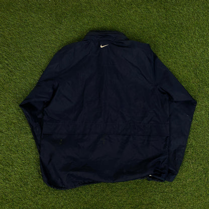 90s Nike Windbreaker Jacket + Joggers Set Blue Small