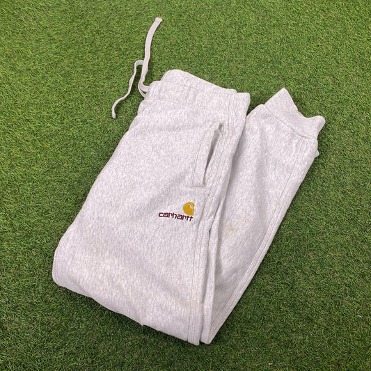 Retro Carhartt Cotton Joggers Grey Small