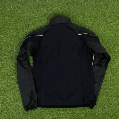 00s Nike Sphere Piping Windbreaker Jacket + Joggers Set Black Medium - Vintage Box