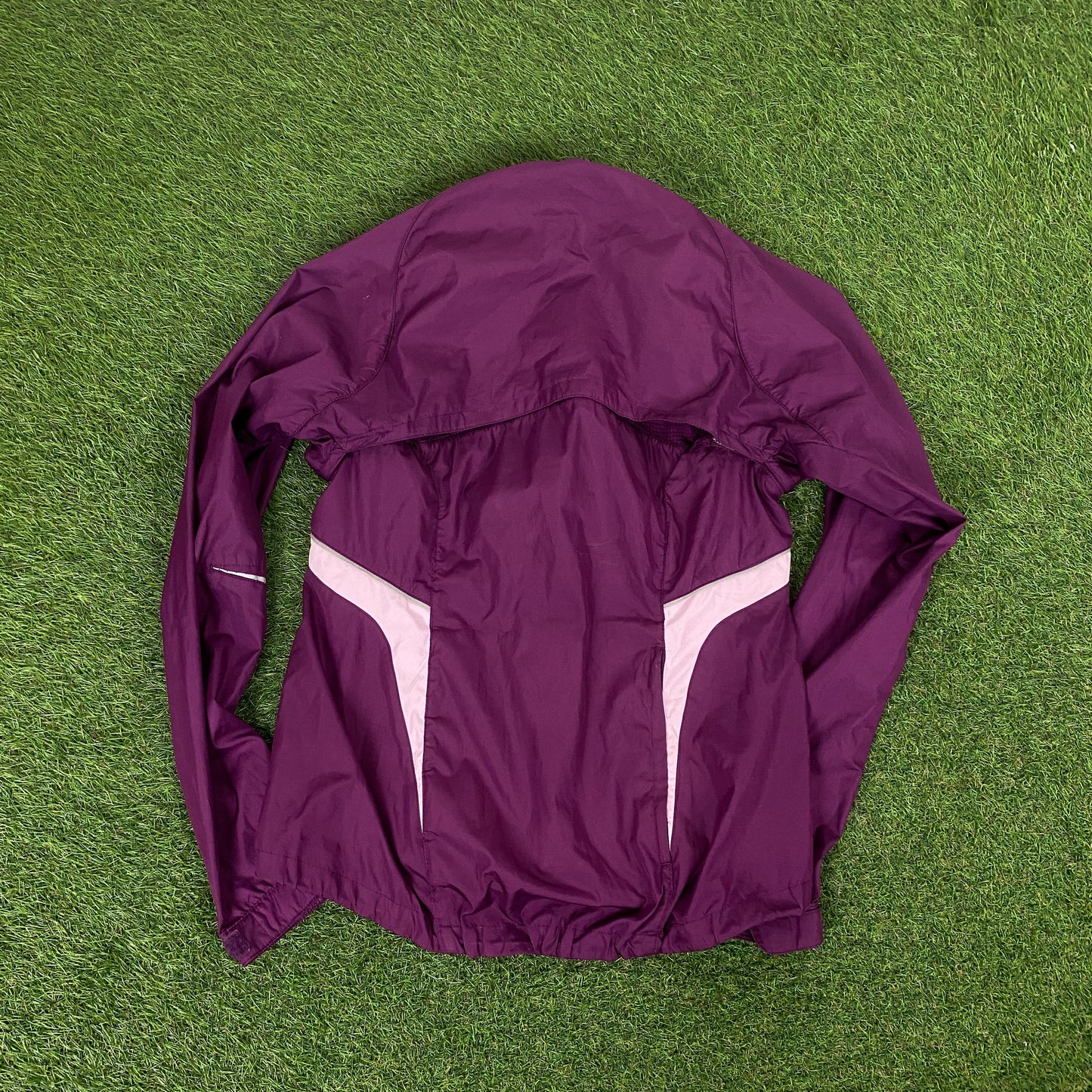 00s Nike Piping Windbreaker Jacket + Joggers Set Purple Womens Small