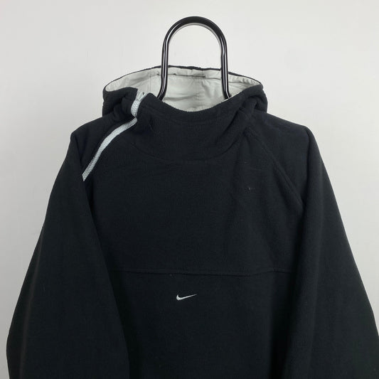 00s Nike Reversible Side Winder Fleece Coat Jacket Black XL - Vintage Box