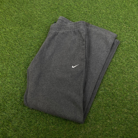 00s Nike Wide Leg Cotton Joggers Grey Medium