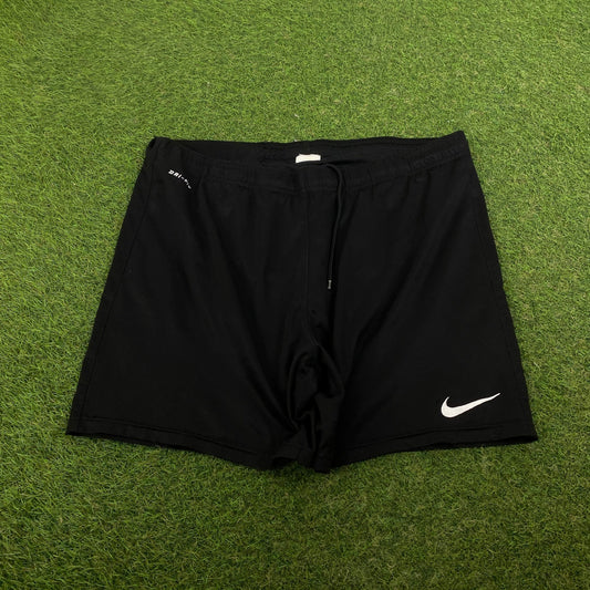 00s Nike Football Shorts Black XL - Vintage Box