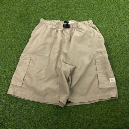 00s Nike ACG Cargo Shorts Brown Large - Vintage Box