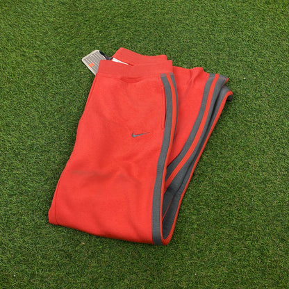 00s Nike Cotton Joggers Red XS