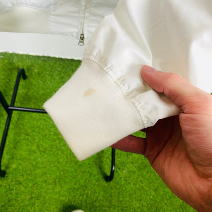 00s Nike Air Jordan Windbreaker Track Jacket White Small - Vintage Box