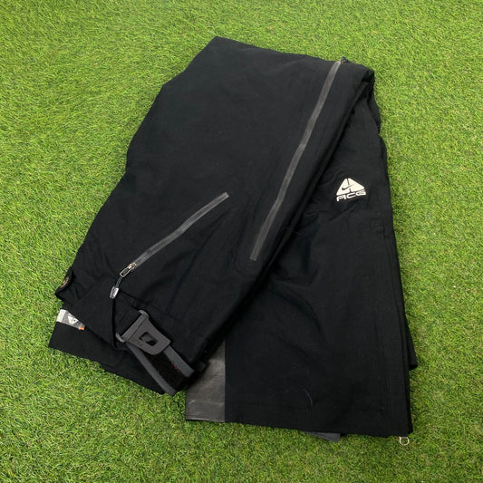00s Nike ACG Goretex Ski Trousers Joggers Black Medium - Vintage Box