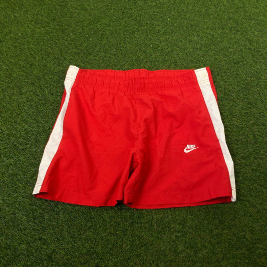 90s Nike Stripe Shorts Red Large - Vintage Box