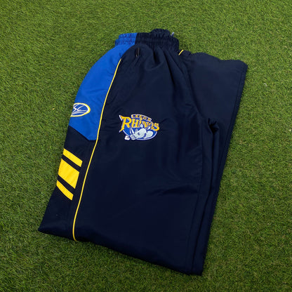 Retro 90s Leeds Rhinos Piping Joggers Blue Small